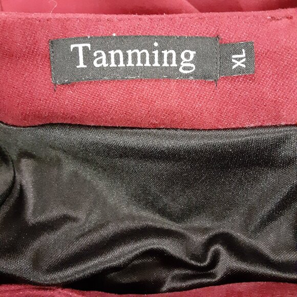 Tanming Woman's Wool Blend Lined Pleated Skirt Size XL Zip Closure. Ships Fast - Picture 2 of 7